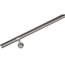 Räcke i rostfritt stål med fäste