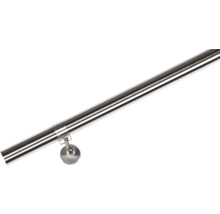 Metallräcke med fäste för väggmontering