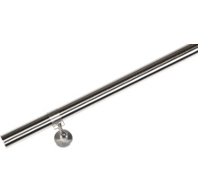 Rostfritt stålräcke med fäste