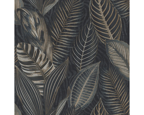 Tapet RASCH Nowo African Queen III blad blå 10,05x0,53m Tapet med bladmönster
