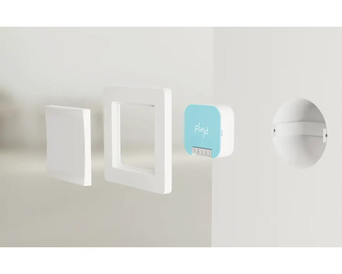 Plejď strömbrytare med ram och lock