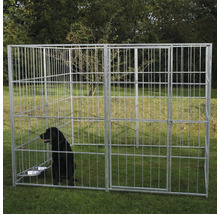 Hundgård av metall med hund