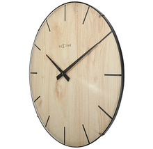 Nextime väggklocka med trämönster