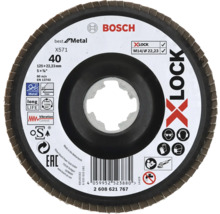 Bosch X-Lock fiberslipskiva Best for Metal, korn 40, diameter 125 millimeter