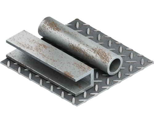 Stålrör, U-profil och durkplåt