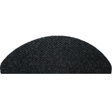 Halvrund dörrmatta av textil