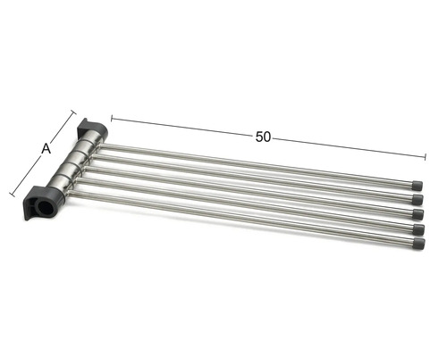 Handdukshängare med fem stänger