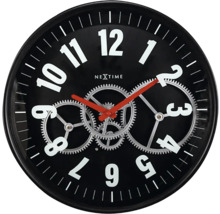 Nextime väggklocka med kugghjulsdesign