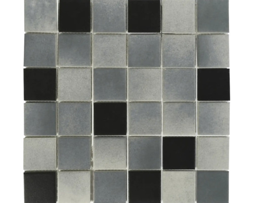 Mosaik keramik HBW022 antracit grå svart matt 28,8x28,8 cm