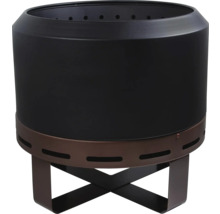 Eldstad i metall med korsformad bas