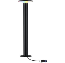 Svart trädgårdslampa med färgad belysning