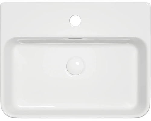 Ovanifrån vy av en vit tvättställ