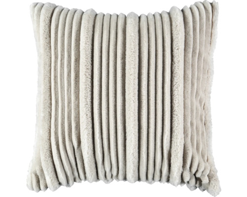 Kudde NOBLE HOUSE Rib Flanell ljusbeige 45x45cm