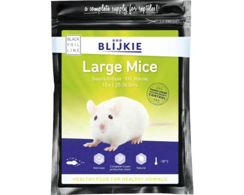 Reptilfoder Large mice 15-pack