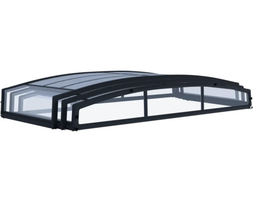 Pooltak av plast och metall