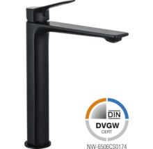Svart tvättställsblandare med DVGW-certifiering