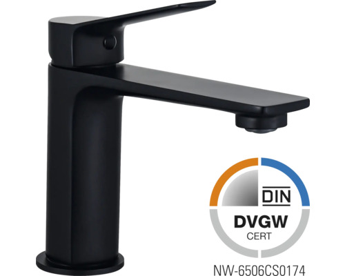 Tvättställsblandare JUNGBORN Gamma svart matt 3/8" Svart tvättställsblandare med DIN DVGW-certifikat
