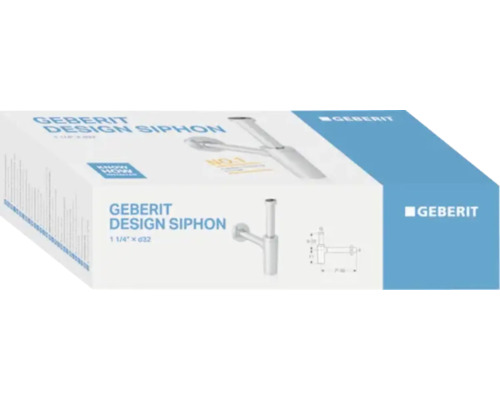 Geberit Design Sifon 1 1/4 x d32 i förpackningen