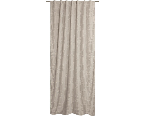 Gardin med universalband beige 140x245cm