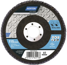 Norton Saint Gobain Expert lamellrondell, 115 mm diameter, korn 60, lämplig för metall och rostfritt stål