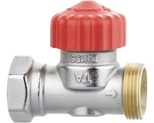 Termostatventil med röd kåpa