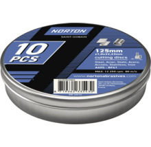 Norton kapskivor, 125 mm, 10 stycken i metallhink