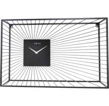 Nextime väggklocka med fyrkantig urtavla och geometrisk trådram