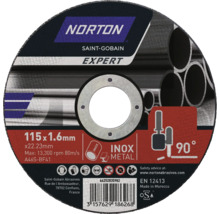 Norton kapskiva 115 x 1,6 millimeter för rostfritt stål och metall