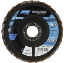 Norton Vortex Rapid Prep sliprondell, grov kornstorlek, diameter 125 millimeter