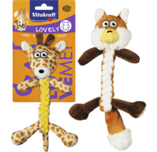 Vitakraft Lovely hundleksak giraff och räv av plysch