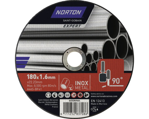 Norton kapskiva Expert för metall, 180x1,6 millimeter
