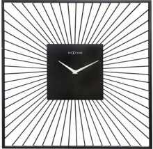 Nextime logotyp väggklocka med abstrakt kvadratisk design