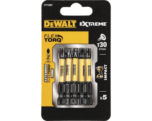 DeWalt Extreme Flex Torq skruvbits, T30, 57 mm, 5 stycken