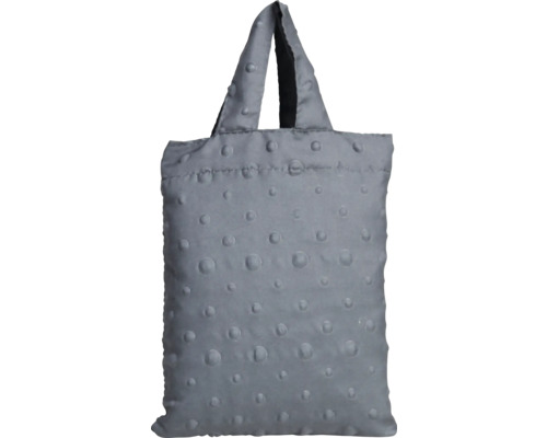 Grå shoppingväska med noppmönster