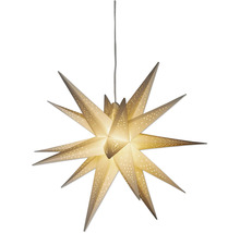 Julstjärna för upphängning, pappersstjärna med belysning