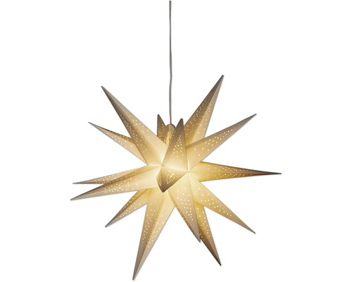 Julstjärna för upphängning, pappersstjärna med belysning
