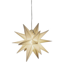 Pappersstjärnelampa med belysning och stjärnmönster