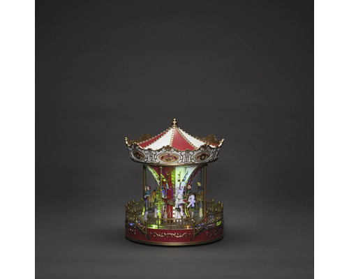 Karusell med belysning och dekorativa element