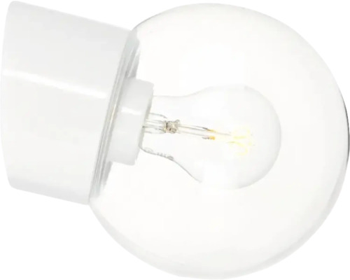Armatur IFÖ classic glob 150 klar sned vit IP54 Armatur IFÖ classic glob 150 klar sned vit IP54