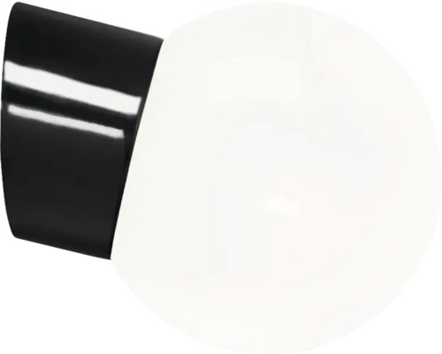 Armatur IFÖ classic glob 150 opal sned svart IP54 Armatur IFÖ classic glob 150 opal sned svart IP54