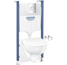 Vägghängd toalett WC-set GROHE Quickfix solido 5-in-1 vit blank oval 39901000-thumb-0