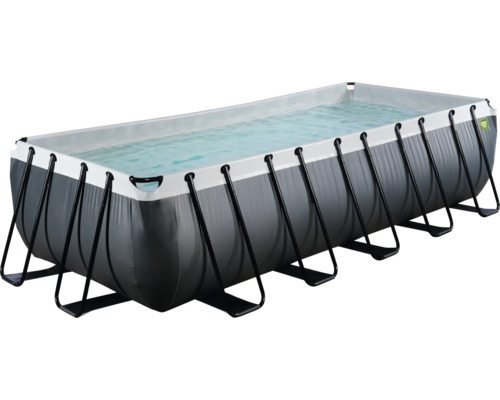 Pool EXIT BlackLeatherStyle 540x250x122cm inkl. filterpump & stege svart