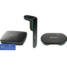 Gardena Smart System bestående av gateway, sensor och bevattningsdator