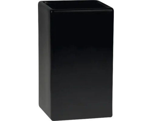 Tandborstmugg SPIRELLA quadro svart matt keramik 6,5x10,5 cm Tandborstmugg SPIRELLA quadro svart matt keramik 6,5x10,5 cm