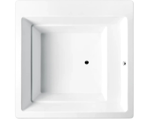 Ovanifrån av ett rektangulärt badkar