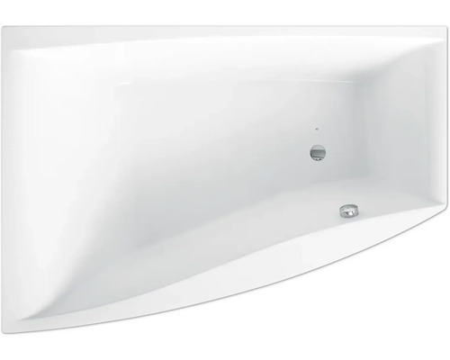 Rektangulärt badkar av sanitetsakryl med avloppsgarnitur