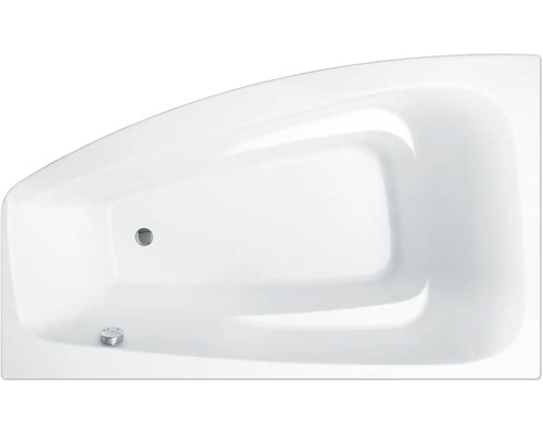 Rektangulärt badkar av sanitetsakryl med avloppsgarnitur