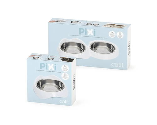 Kattmatskål dubbelpack i produktförpackning