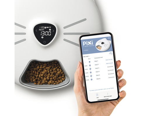 Automatisk foderautomat för katter med smartphoneappstyrning