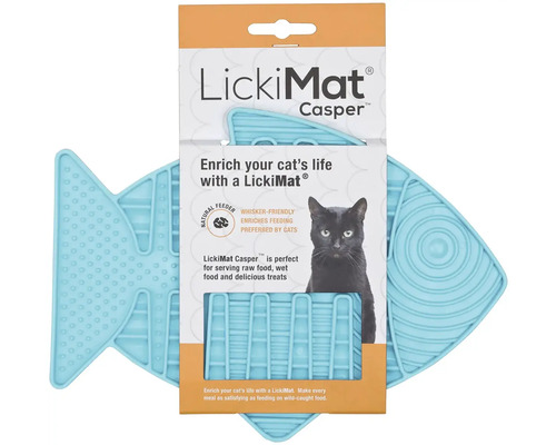 LickiMat Casper matskål för katter i fiskform